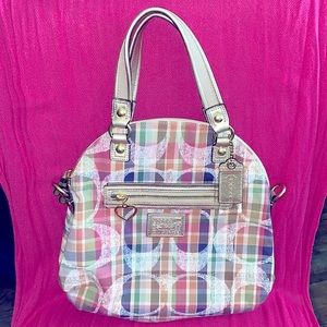 Coach Pastel Plaid Satchel